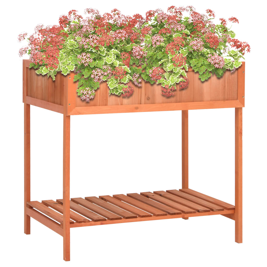 Jardinera Huerto Madera Maciza De Abeto 80x60x80 Cm_1