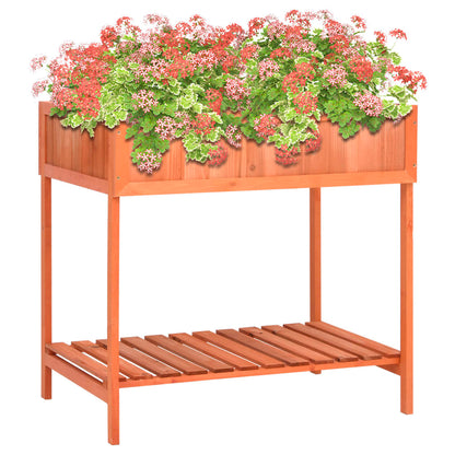 Jardinera Huerto Madera Maciza De Abeto 80x60x80 Cm_1