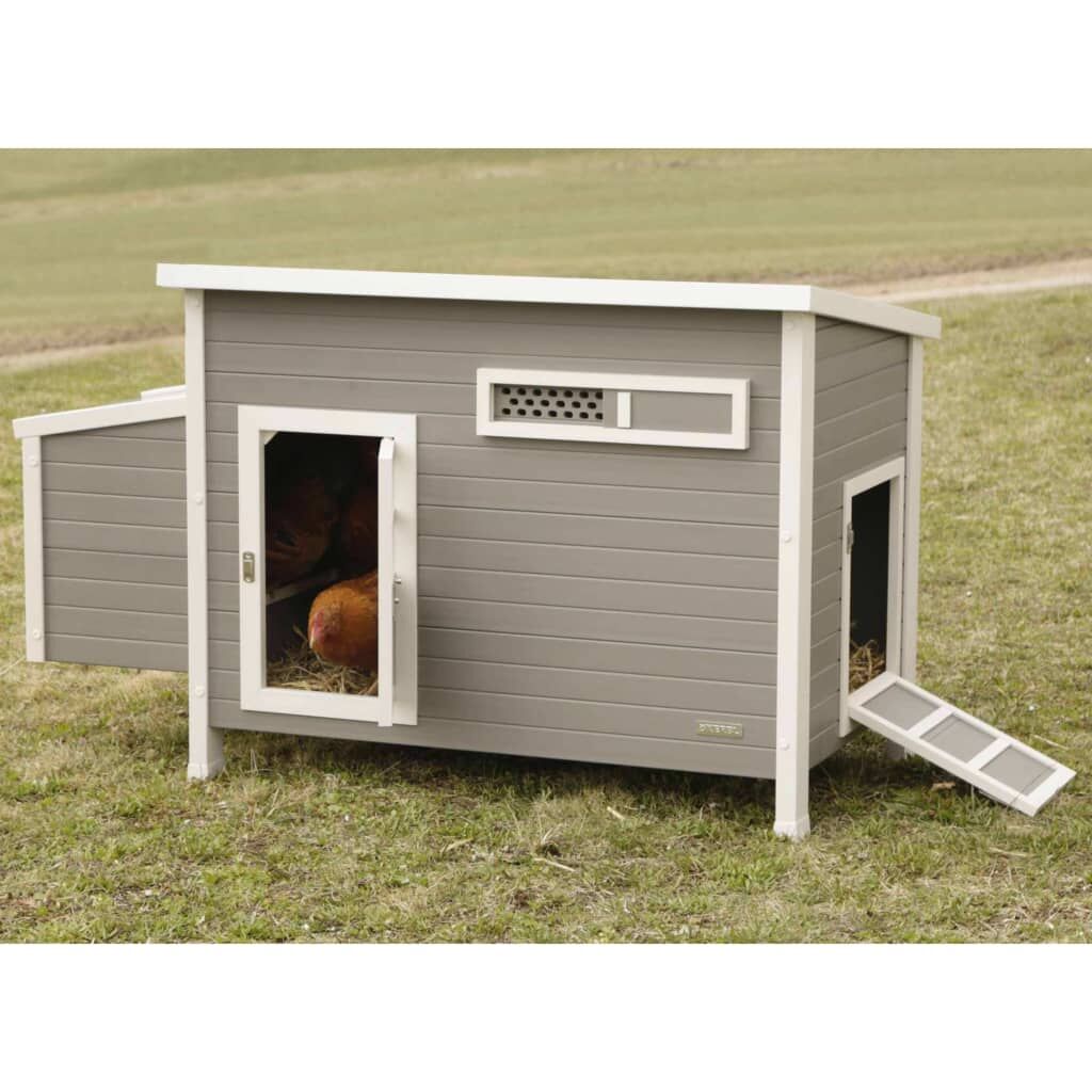 Kerbl Gallinero Eco Barney Plástico Gris Y Blanco 137x73x83 Cm_4