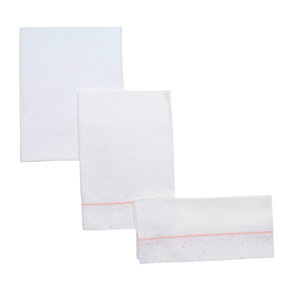 Sábana para cuna de 100x160 cm. diseños Star/Astra 3 piezas Star Celeste