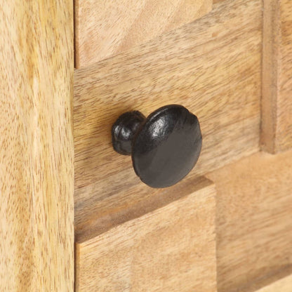 Mesita De Noche De Madera Maciza De Mango 40x30x45 Cm_4