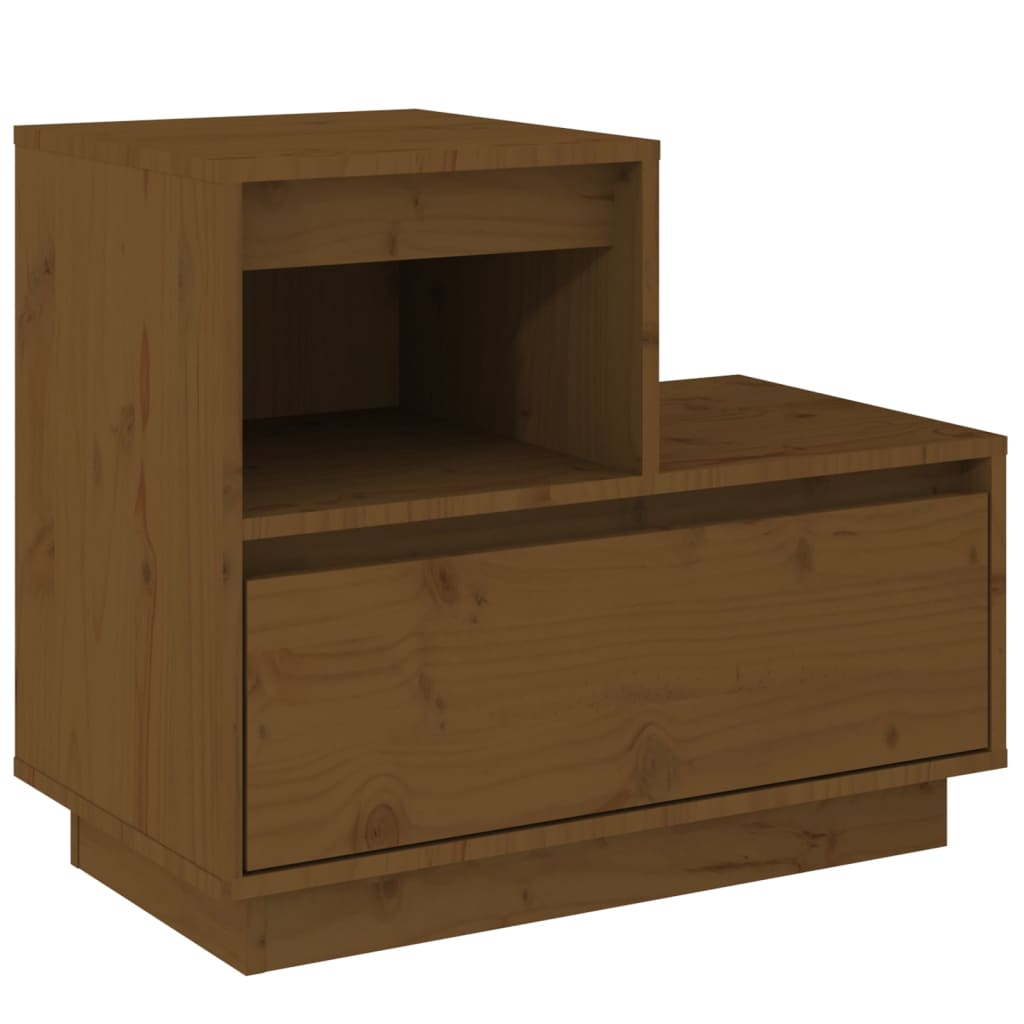 Mesitas De Noche 2 Uds Madera De Pino Marrón Miel 60x34x51 Cm_1
