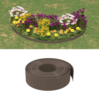 Vidaxl Borduras De Jardín 4 Uds Polietileno Marrón 10 M 15 Cm_1