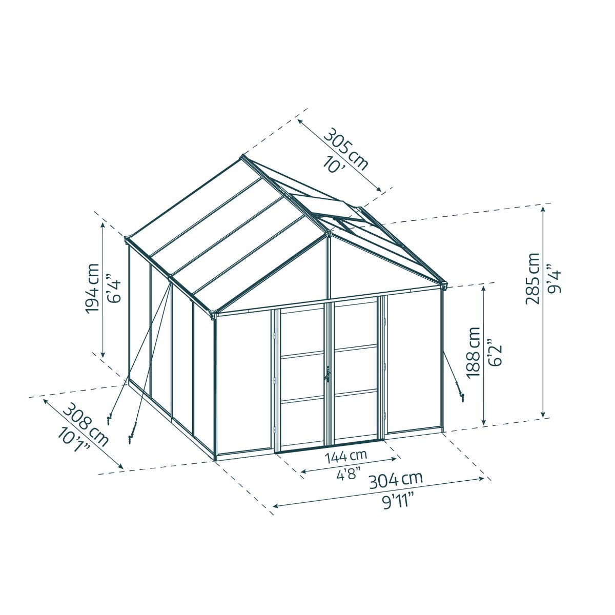 Canopia Aria 3 x 3 m - Invernadero Policarbonato Transparente