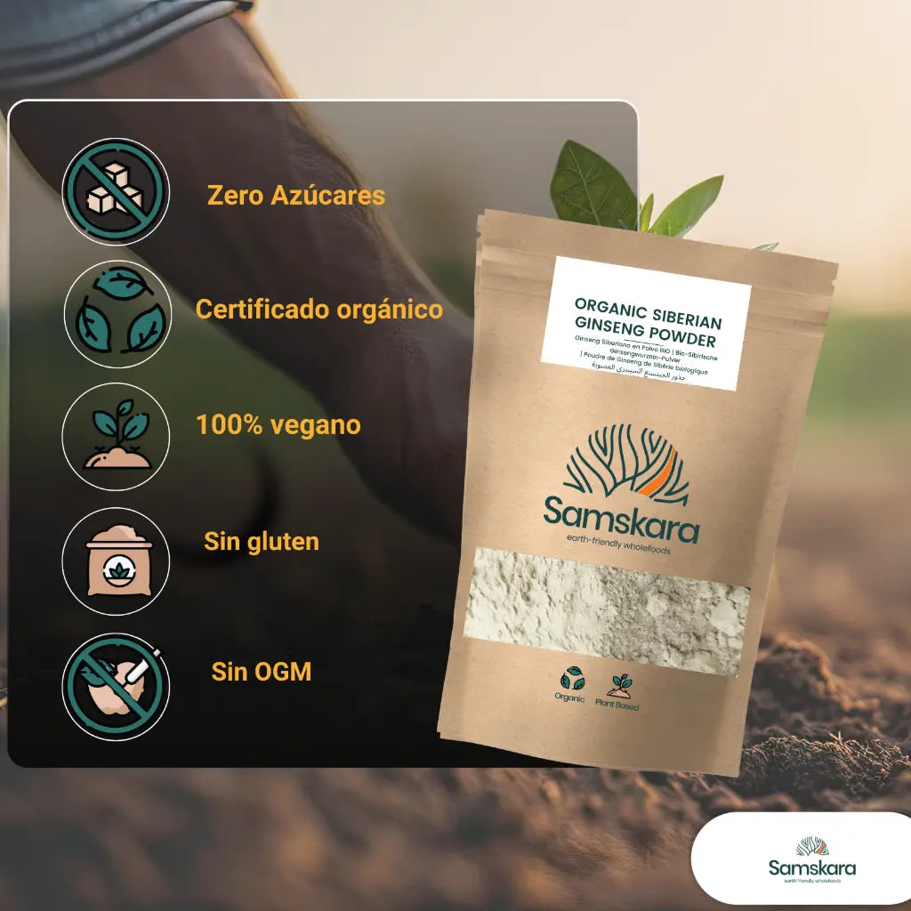 Ginseng Siberiano En Polvo Bio - 100g_3