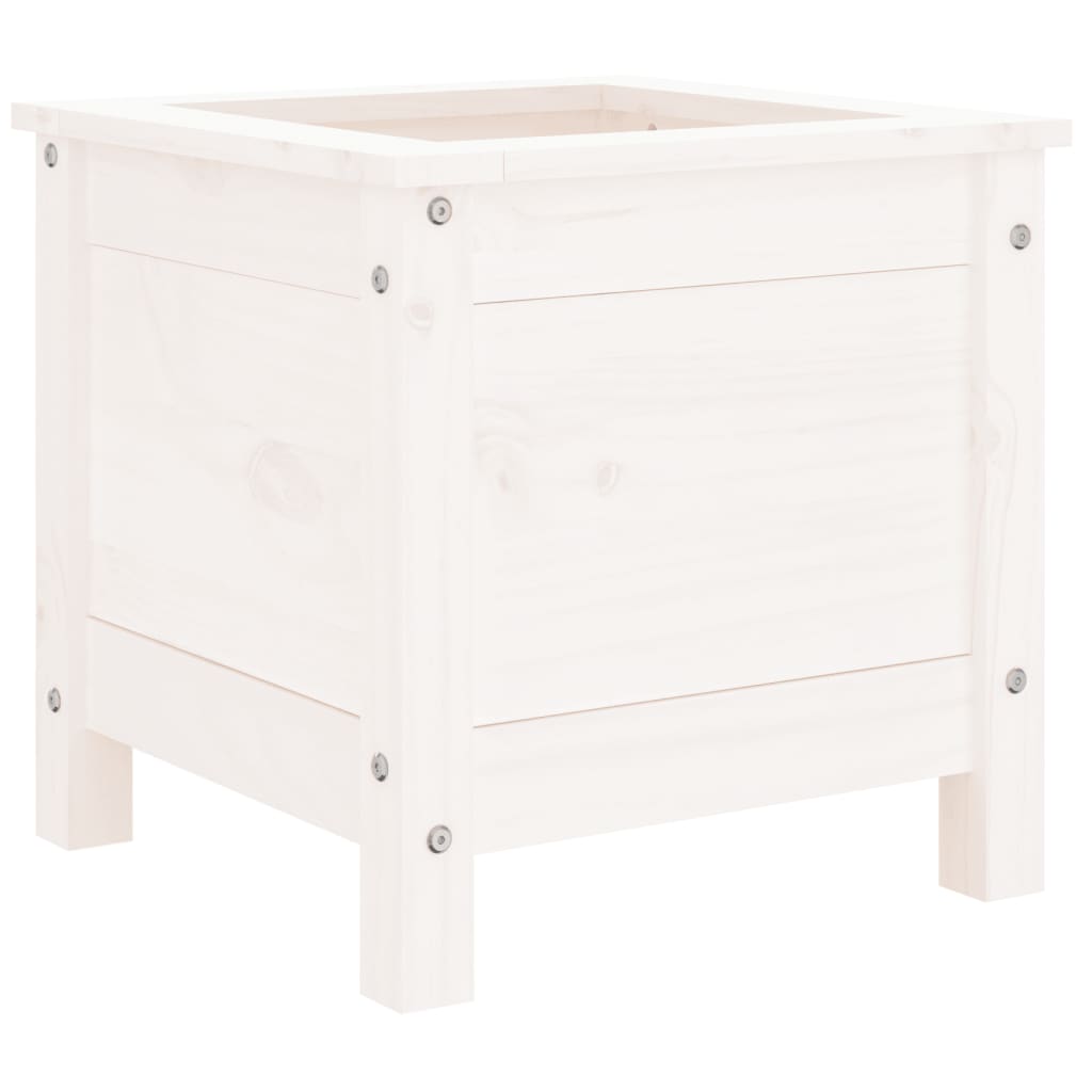 Jardinera Madera Maciza De Pino Blanco 40x40x39 Cm_3