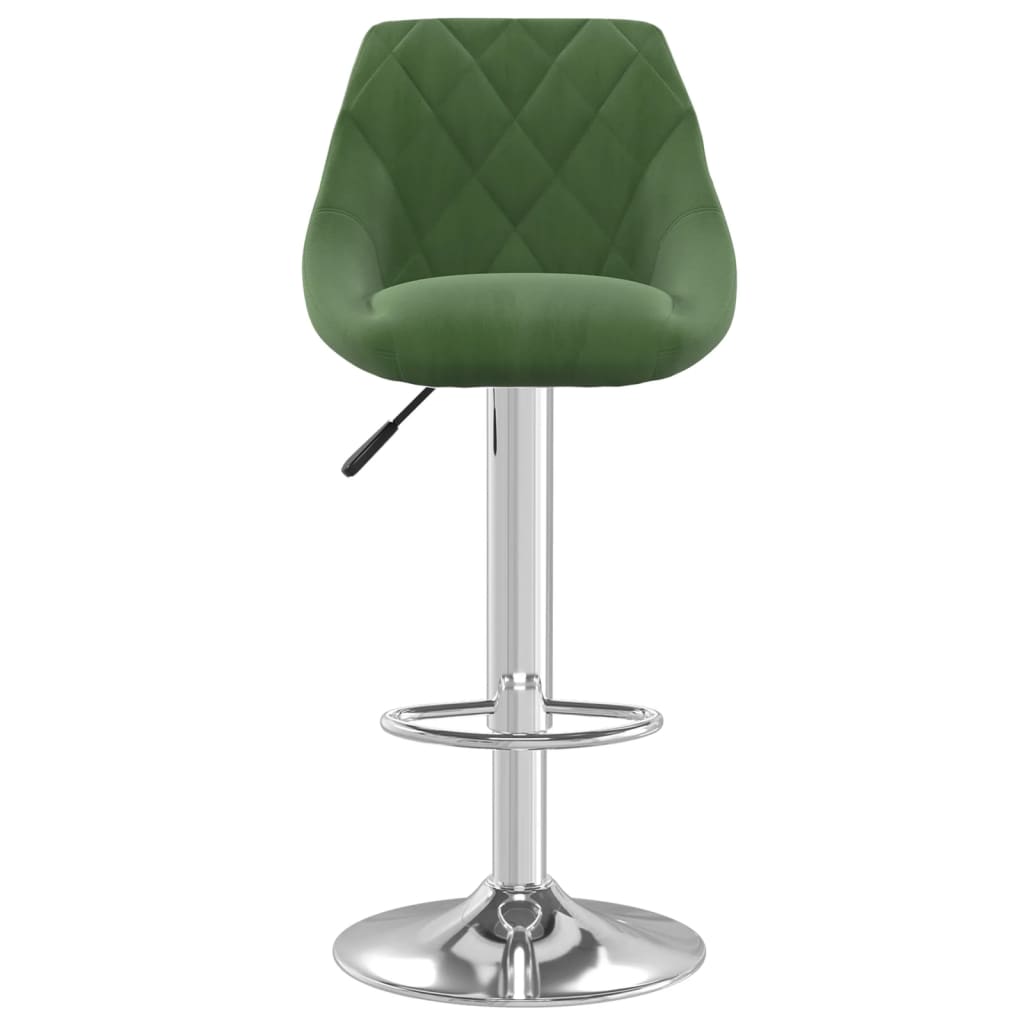 Taburete De Cocina De Terciopelo Verde Oscuro_1