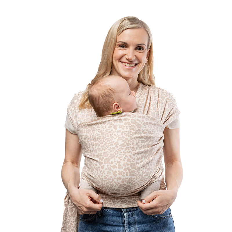 Boba Wrap Fular Elástico Portabebé, Ideal Recién Nacidos. Sand Leopard_0