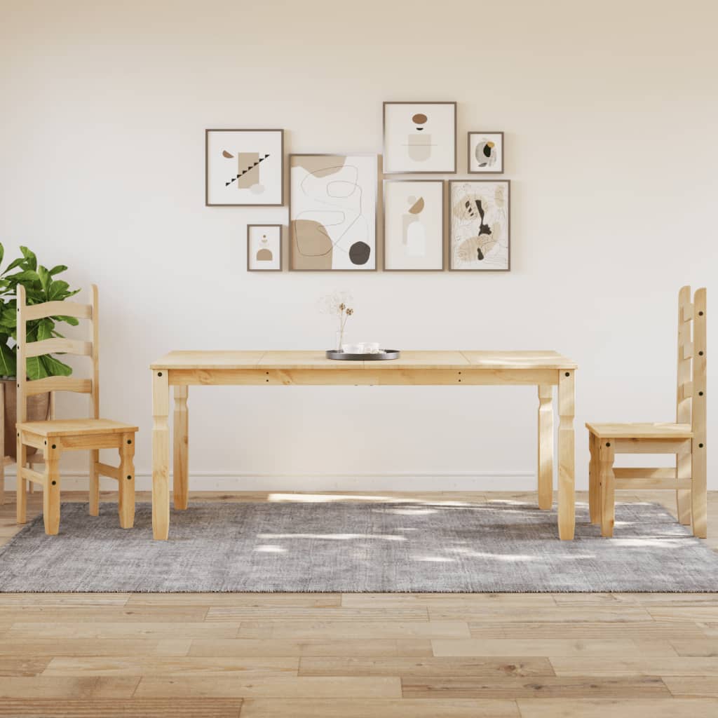 Mesa De Comedor Corona Madera Maciza De Pino 180x90x75 Cm_1