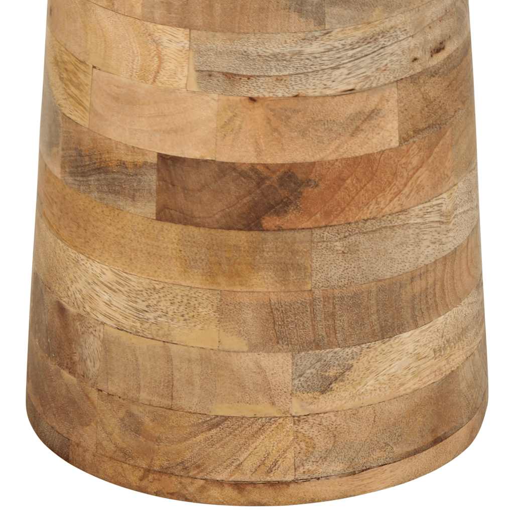 Mesa Auxiliar Madera Maciza De Mango Ø33x50 Cm_4