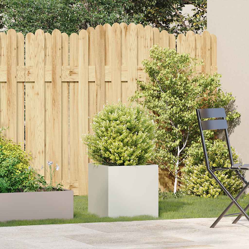 Jardinera De Acero Laminado En Frío Blanco 40x40x40 Cm_2