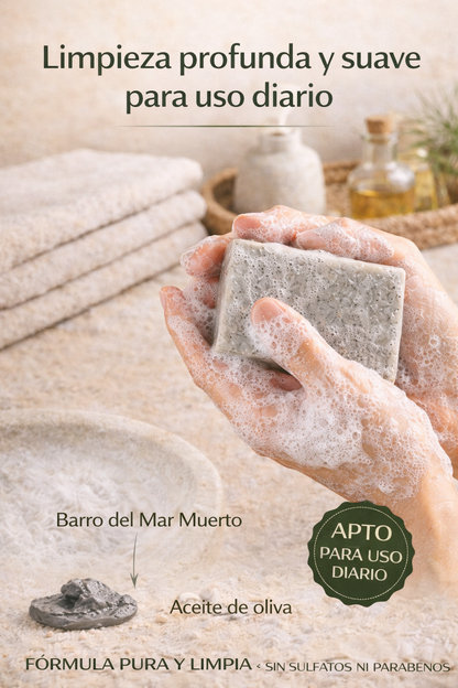Jabón Sólido Natural De Barros Del Mar Muerto 100 G | Limpieza Purificante | M&on Naturals_3
