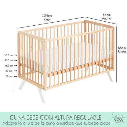Cuna De Bebe Koala 120x60 Con Kit Colecho Incluido. Seguridad, Comodidad Y Versatilidad Para El Descanso De Tu Bebé.