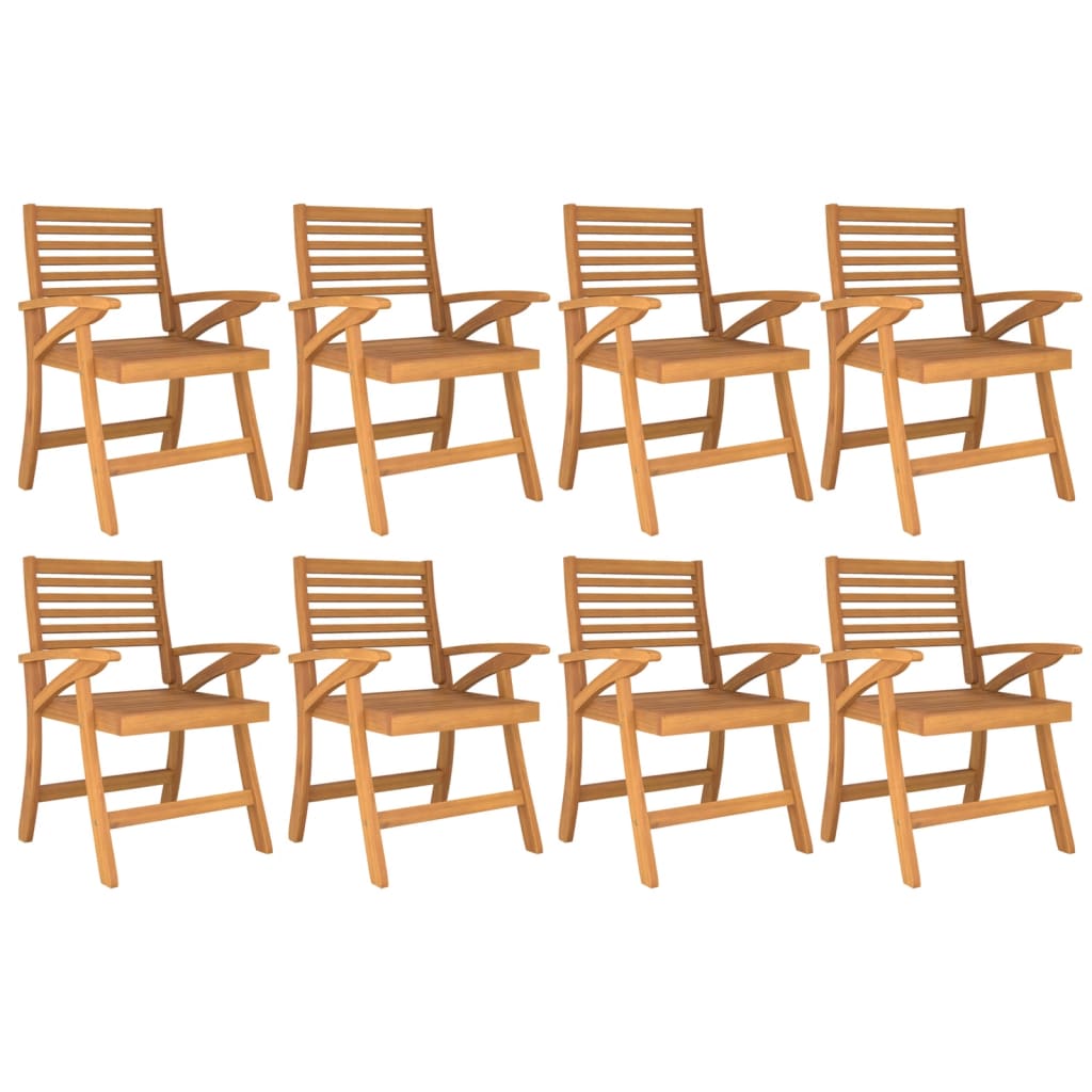 Vidaxl Sillas De Jardín 8 Uds Madera Maciza De Acacia 58x58x87 Cm_0