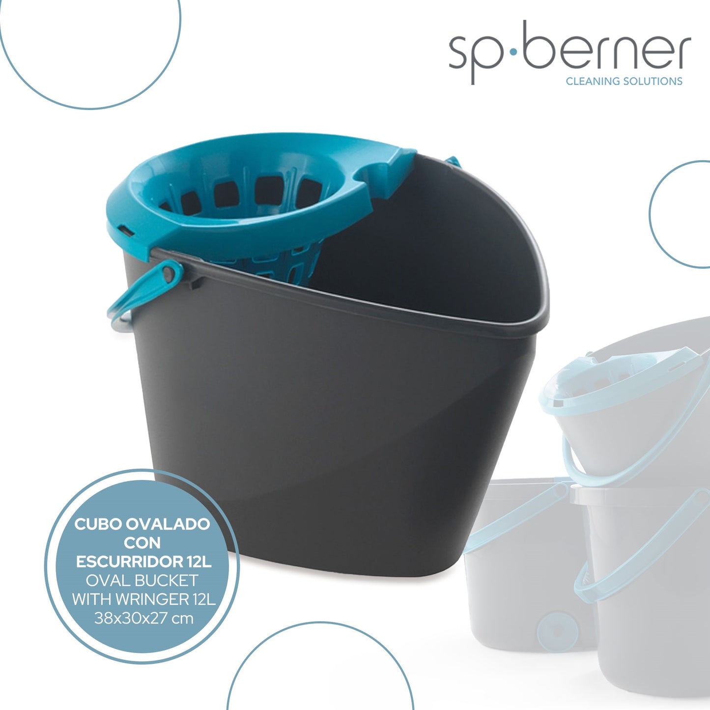 Cubo Ovalado Con Escurridor 16l_2