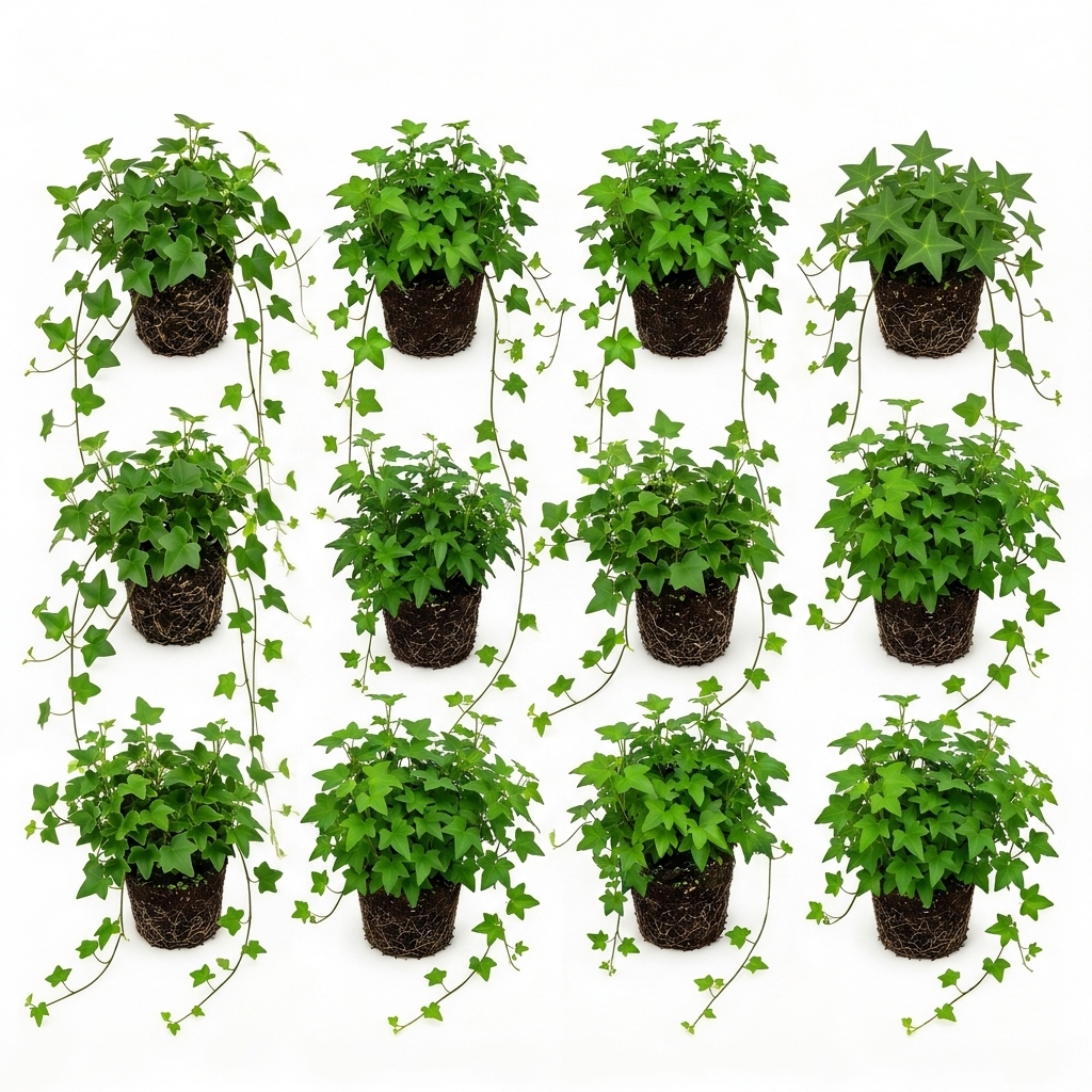 Hedera Hiedra Mixta 12 Plantas P9 - Cubresuelos Borde Estanque Sombra Resistente_0