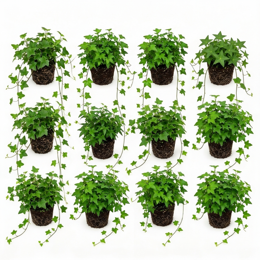 Hedera Hiedra Mixta 12 Plantas P9 - Cubresuelos Borde Estanque Sombra Resistente_0
