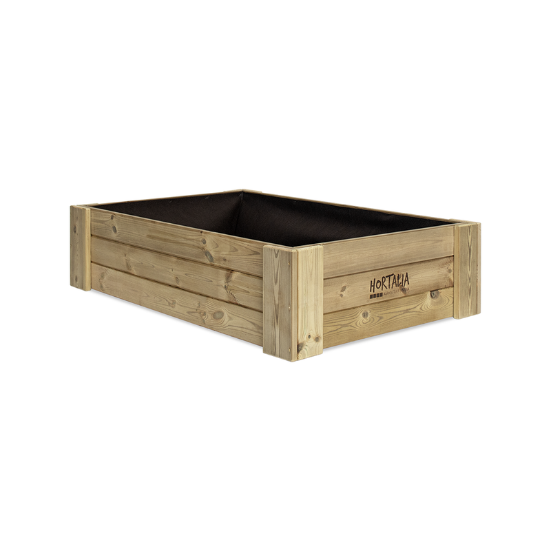 Cajón De Cultivo De Madera Tratada 120x80x30 Cm Box L30 Hortalia_0