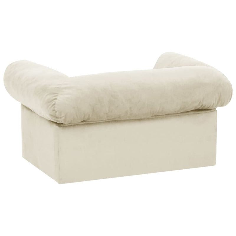 Vidaxl Sofá Para Perros Con Cajón Felpa Crema 75x50x38 Cm_5