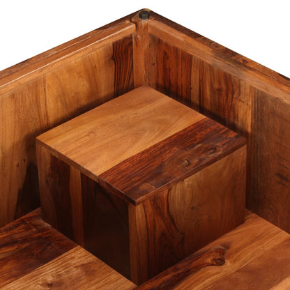 Mesa De Centro De Madera Maciza De Sheesham 70x70x30 Cm_4