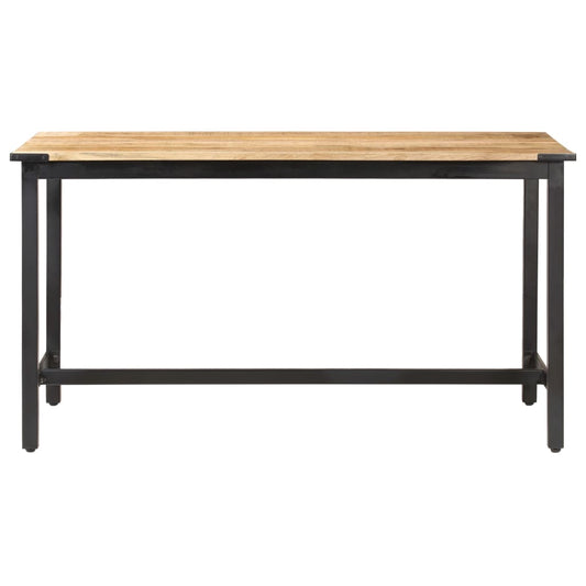 Mesa De Comedor De Madera Maciza De Mango Rugosa 140x70x76 Cm_0
