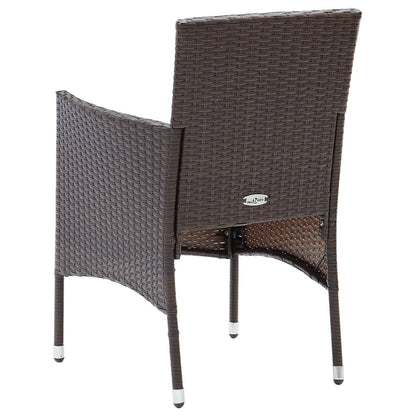 Vidaxl Sillas De Comedor Para Jardín 4 Unidades Ratán Sintético Marrón_4