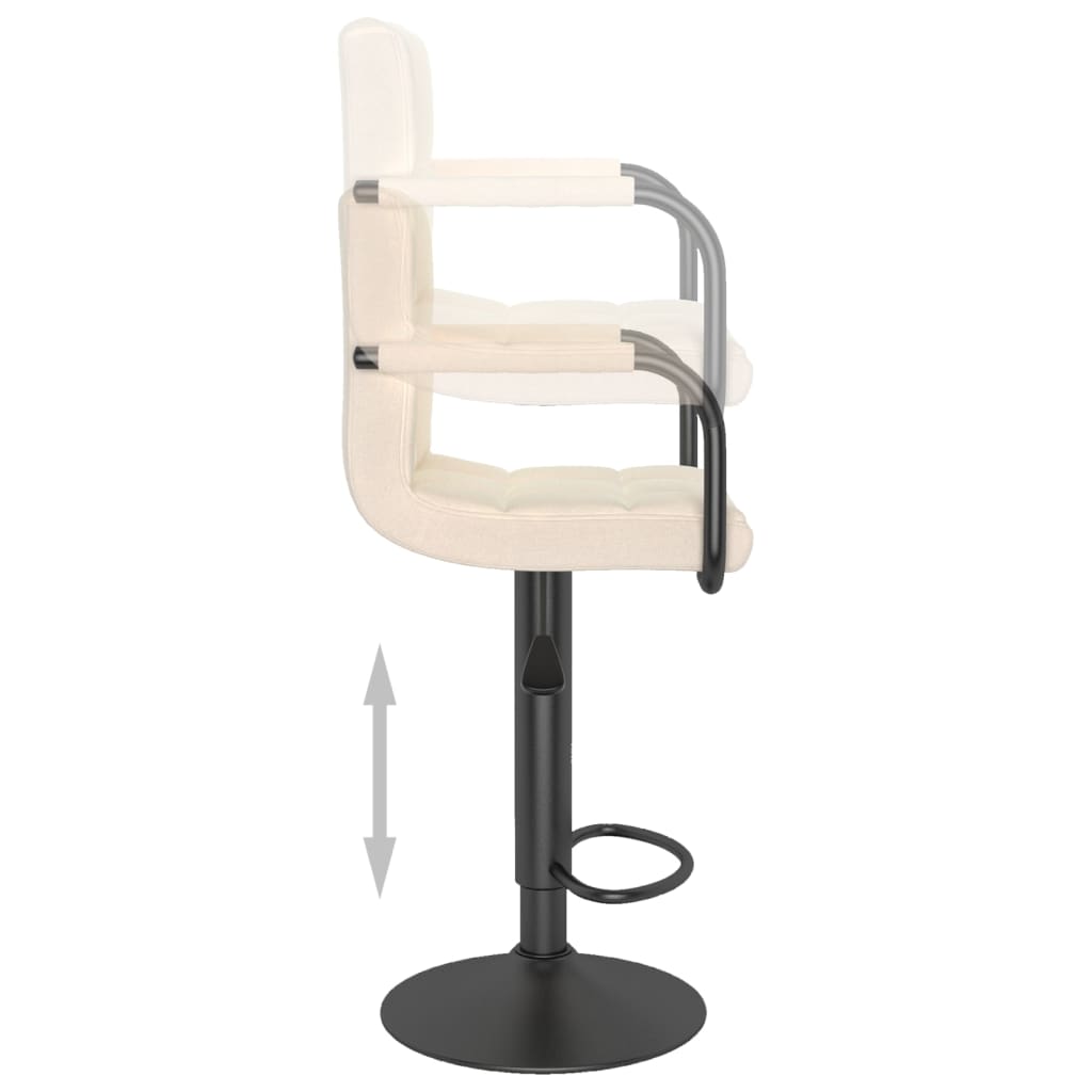 Taburete De Cocina De Tela Color Crema_4