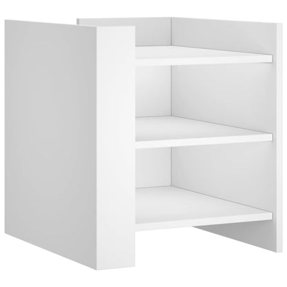 Mesita De Noche Madera De Ingeniería Blanco 45x50x50 Cm_0