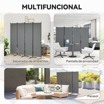 Outsunny Biombo Separador De Ambientes De 4 Paneles_3