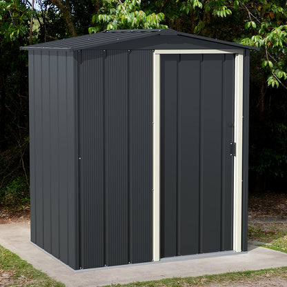 Caseta Jardín Eco Elche 5×4 Metal Gris Antracita_1