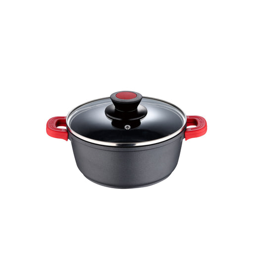 Cacerola Ø20x9.0cm Aluminio Fundido Induccion Con Tapa Magna_0