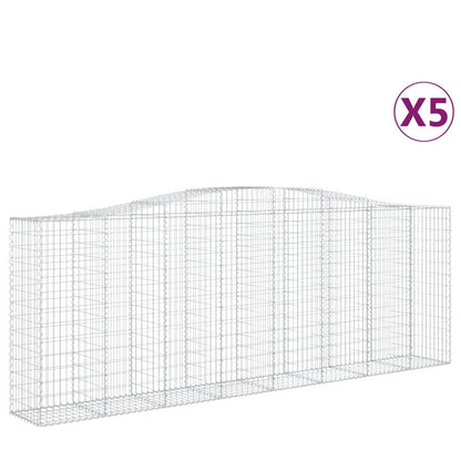 Cestas Gaviones 5 Uds Forma De Arco Hierro 400x50x140/160 Cm_0