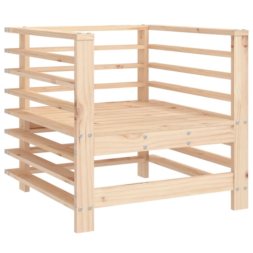 Vidaxl Juego De Muebles De Jardín 7 Piezas Madera Maciza De Pino_4