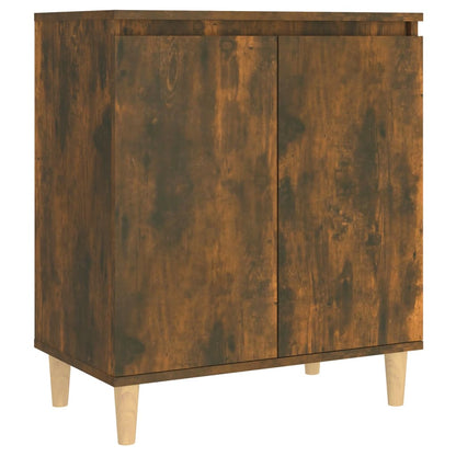 Aparador Madera Contrachapada Color Roble Ahumado 60x35x70 Cm / Vetonek_5