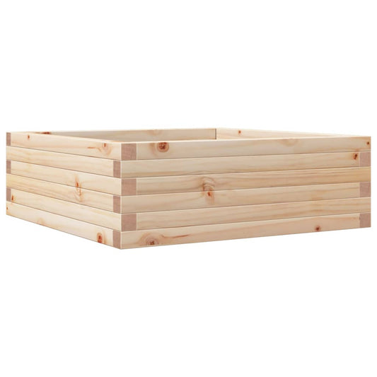 Jardinera De Madera Maciza De Pino 70x70x23 Cm_0