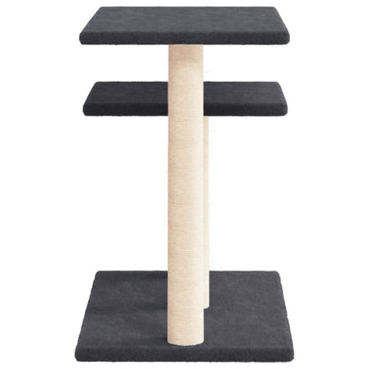 Vidaxl Postes Rascadores Para Gatos Con Plataformas Gris Oscuro 62,5cm_3