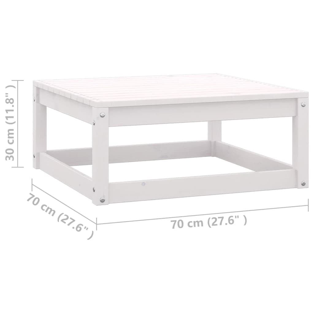 Vidaxl Taburetes De Jardín Con Cojines Blanco 2 Uds Madera Maciza Pino_2