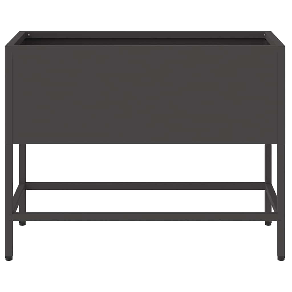 Jardinera Elevada Negro 60 X 26 X 45 Cm Acero_4