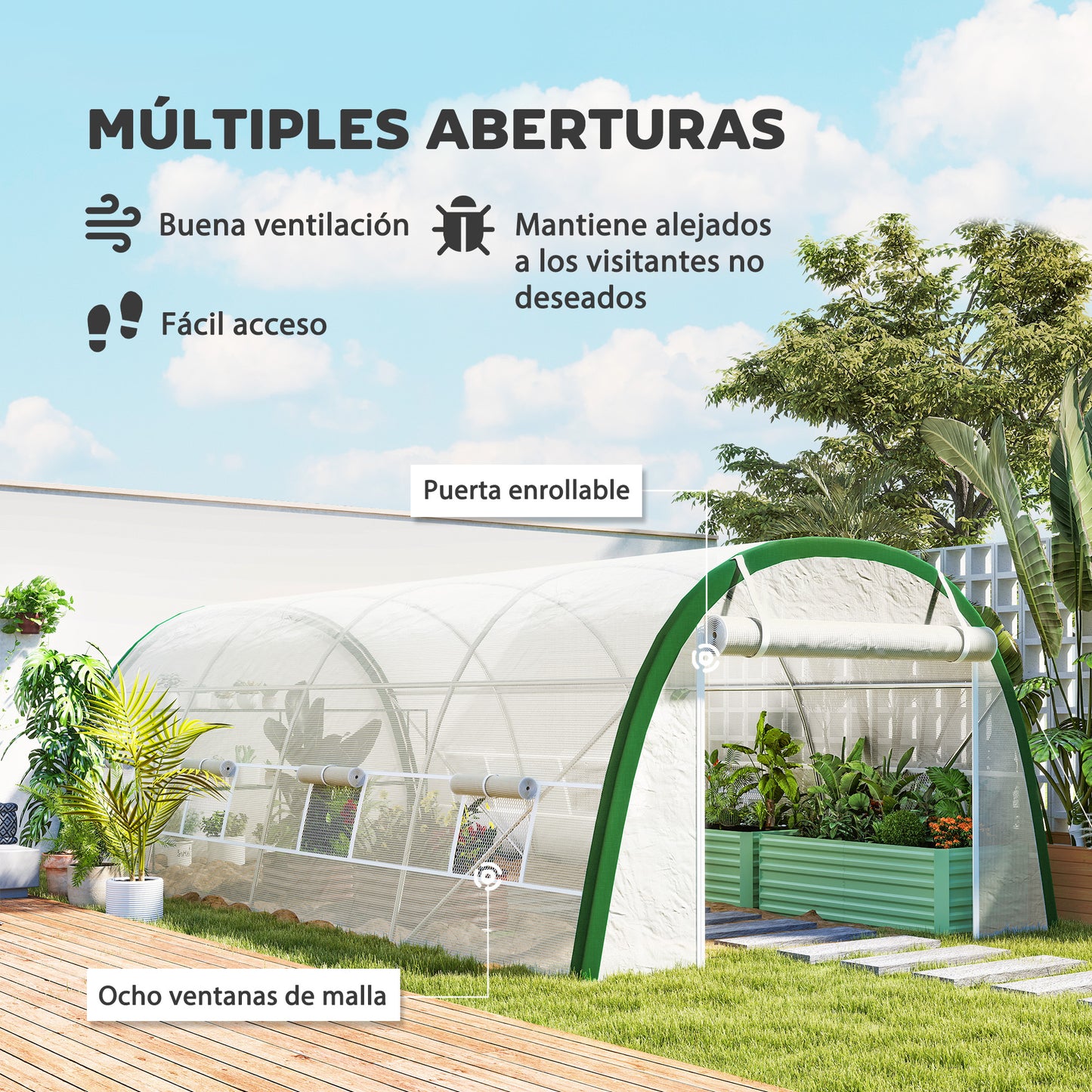 Outsunny Invernadero De Exterior 6x3x2 M_3
