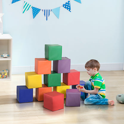 Homcom Juego De 12 Bloques Psicomotricidad Para Niños Multicolor_1