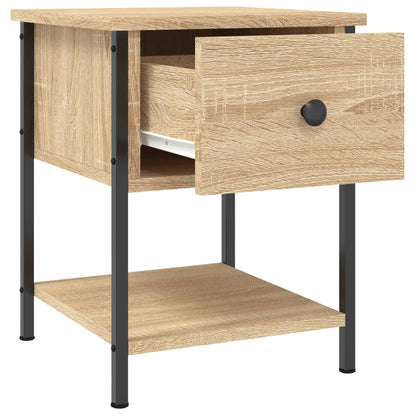 Mesita Noche 2 Uds Madera Ingeniería Roble Sonoma 34x35,5x45 Cm_4