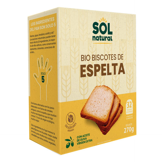 Biscotes de Espelta bio Sol Natural 270 g