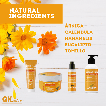 QKnatur - Aceite Para Masaje Con Extracto De Árnica Y Hamamelis - Relajante Para Dolores Musculares (100 Ml)_3