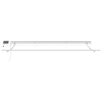 Toldo Retráctil Manual Con Luces Led Burdeos 400x300 Cm_4