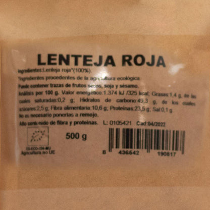Lentejas rojas Naturgreen, 500 g
