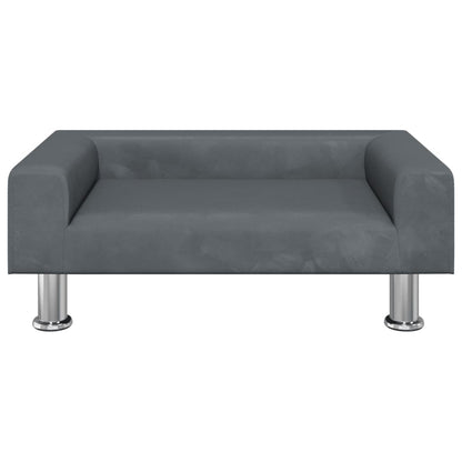Cama Para Perros De Terciopelo Gris Oscuro 70x45x26,5 Cm / Vetonek_1