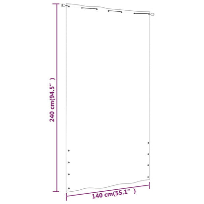 Vidaxl Toldo Para Balcón Tela Oxford Gris Antracita Blanco 140x240 Cm_4