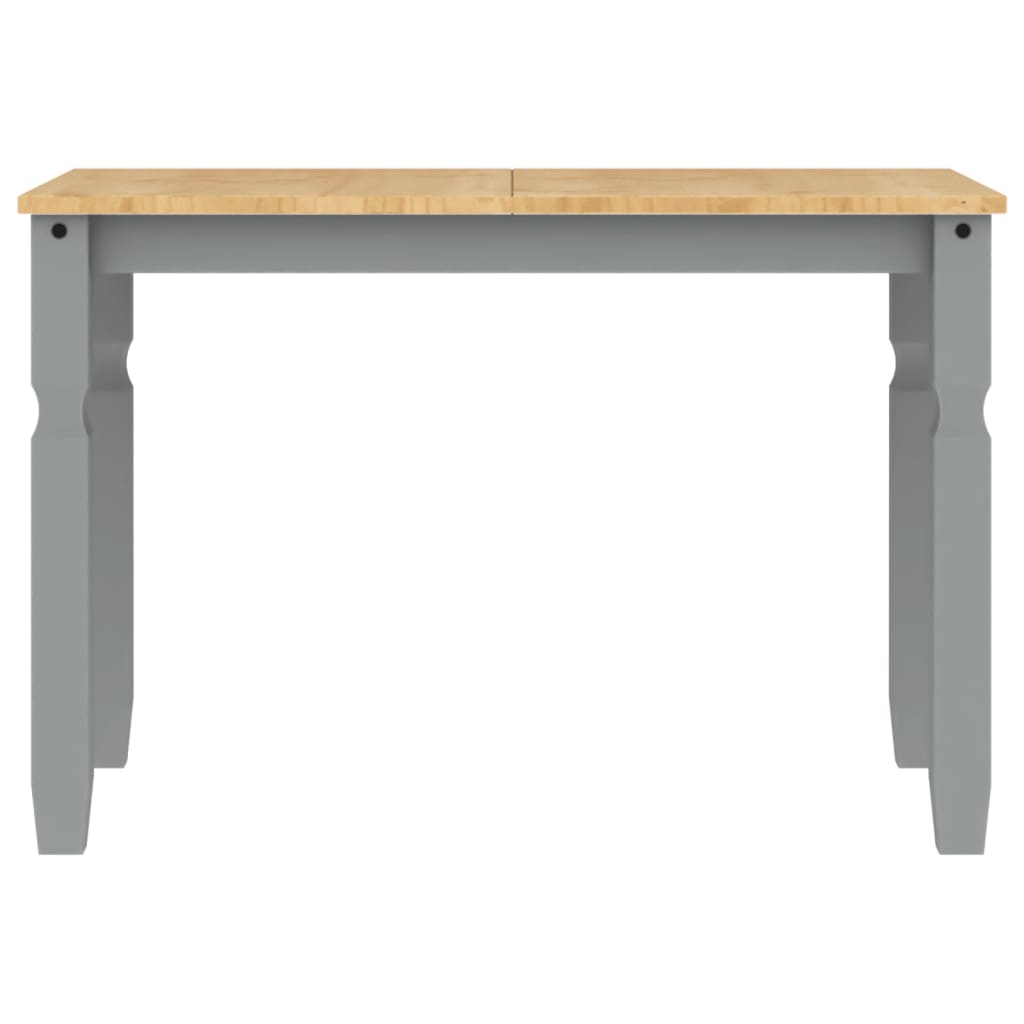 Mesa De Comedor Corona Madera Maciza De Pino Gris 112x60x75 Cm_2