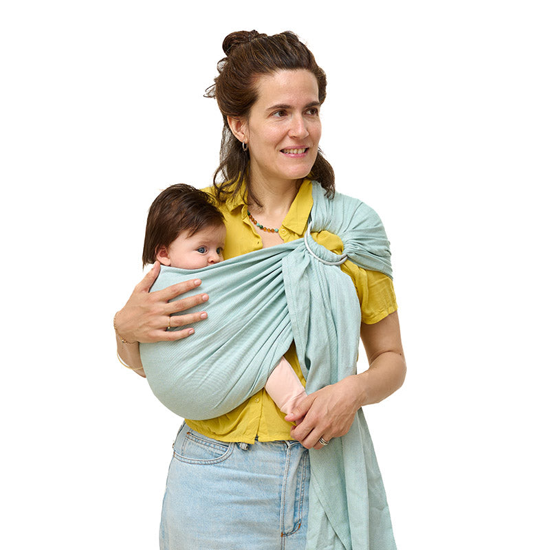 Bandolera Portabebé Momawo Fresh Menta Bambú