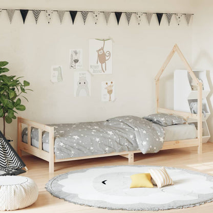 Vidaxl Estructura De Cama Infantil Madera Maciza De Pino 90x190 Cm_1